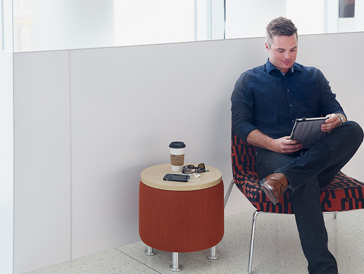 Man sitting and reading 949 White HardStop